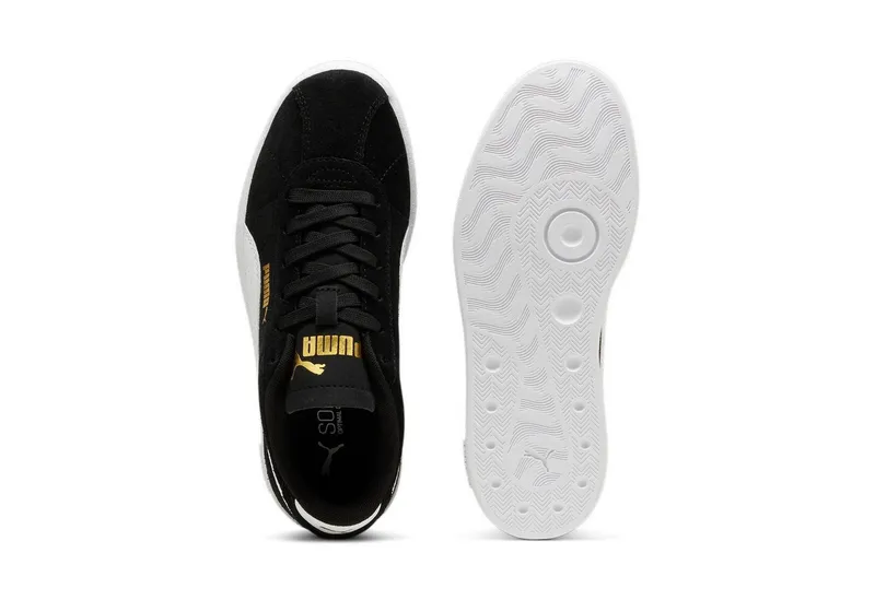 Puma Puma CLUB II JR Sneaker (für Jugendliche) aus Leder, mit Schnürung, mit leicht profilierter Gummilaufsohle, Schwarz, – Produktbild 4 von 5