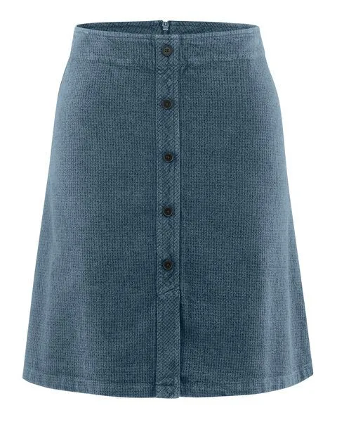 HempAge HempAge Rock mit Pepita-Muster Hanf/Biobaumwolle, Dove (blau), – Produktbild 1 von 4