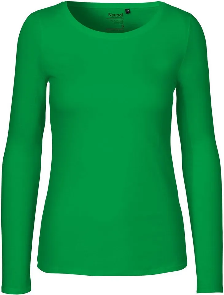 Neutral Neutral Langarmshirt Damen Long Sleeve T-Shirt / 100% Fairtrade-Baumwolle, Green, – Produktbild 2 von 3