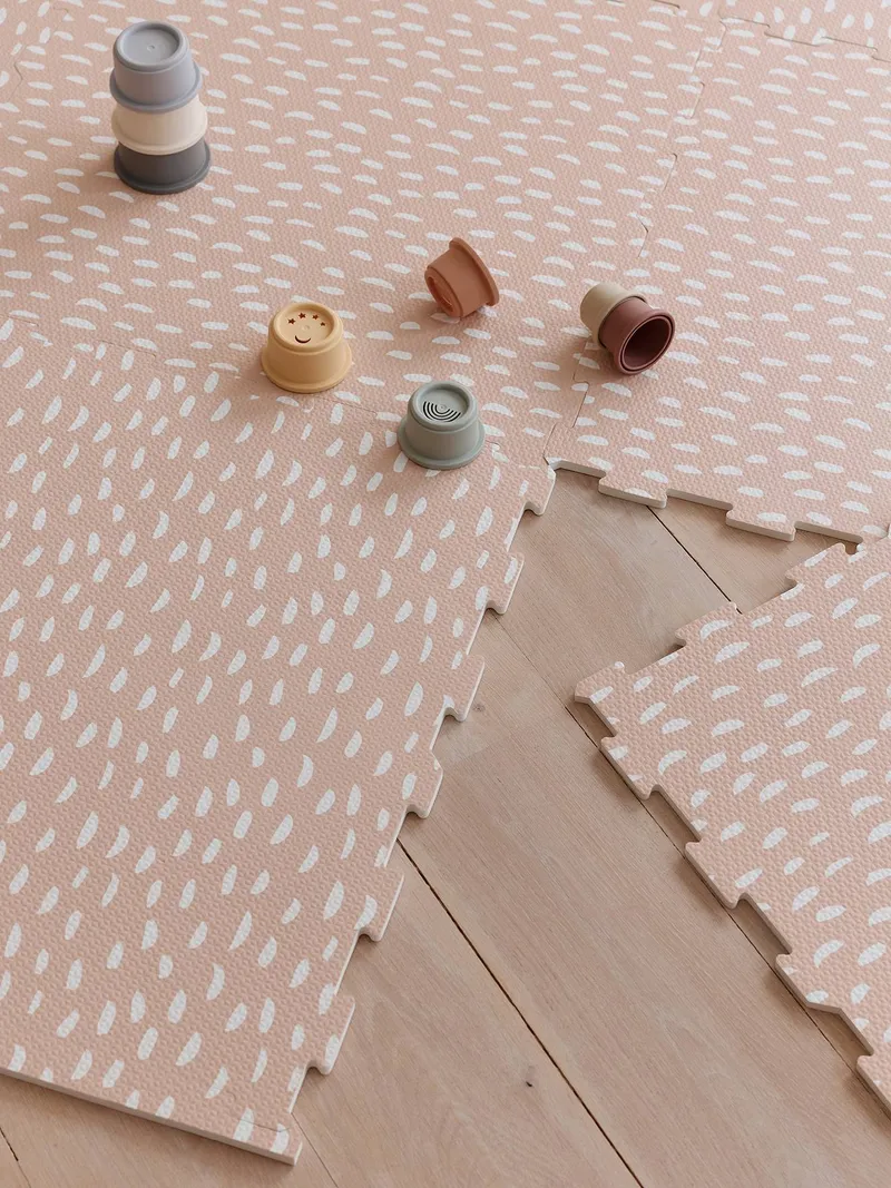 Vertbaudet Große Puzzle-Spielmatte 9-teilig Kinderzimmer, Rosa, – Produktbild 1 von 4