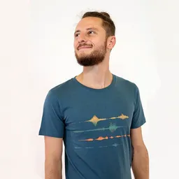 Spangeltangel Spangeltangel T-Shirt "Frequenz", Musik, Schallwelle, Biobaumwolle – Produktbild 1 von 1