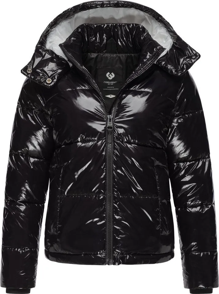 ragwear ragwear Steppjacke Roobie super stylische, gänzende Damen Winterjacke, Schwarz, – Produktbild 2 von 5