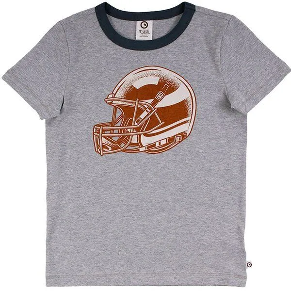 Fred's World by Green Cotton Fred's World by Green Cotton T-Shirt Rugby-Helm, Grau, – Produktbild 1 von 2