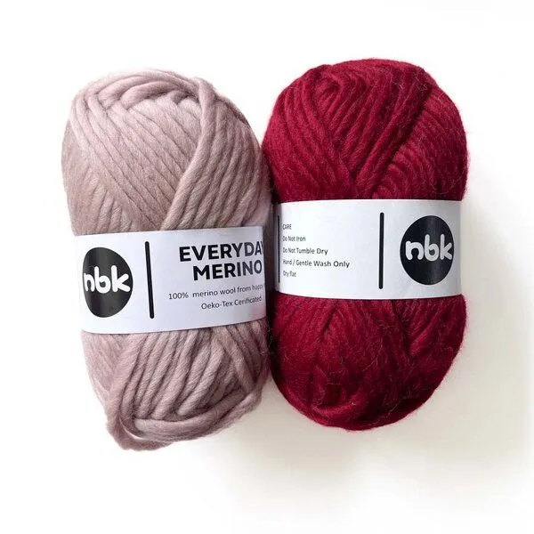 PANAPUFA PANAPUFA Merino-Seidengarn Wolle, Rot braun, – Produktbild 2 von 6