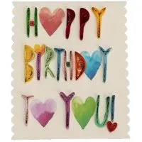 El Puente El Puente Grußkarte "Happy Birthday" | Fair Trade & Handmade aus Vietnam, Mehrfarbig, – Produktbild 1 von 1