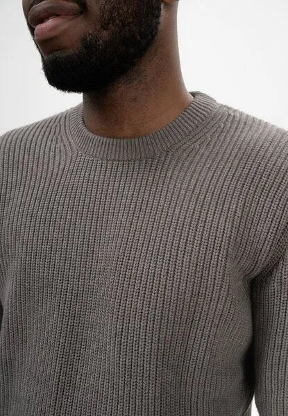 MELA MELA Strickpullover RAVI aus 100% Bio-Baumwolle, Bear melange, – Produktbild 4 von 4