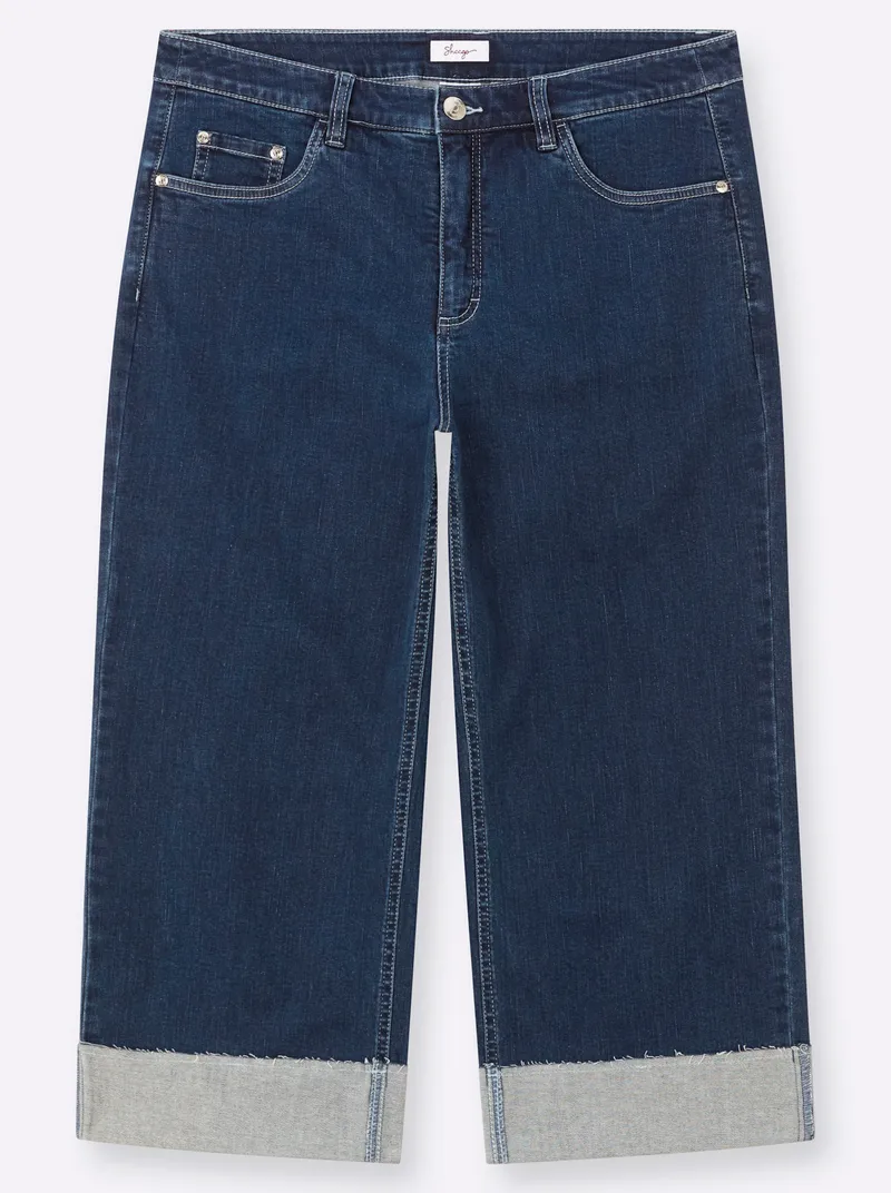 sheego 7/8-Jeans, Blue-stone-washed, – Produktbild 1 von 2