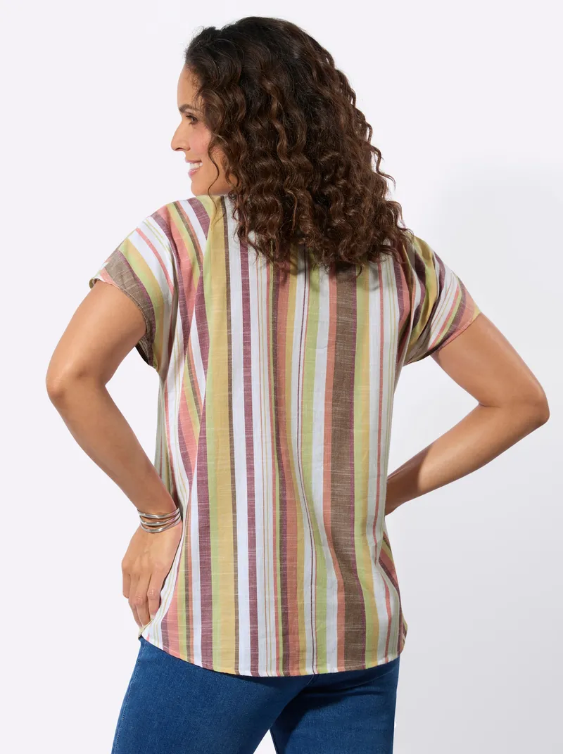 Witt Witt Gestreifte Bluse pistazie-ecru-gestreift, Pistazie-ecru-gestreift, – Produktbild 2 von 2