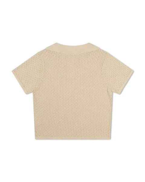 MATONA Matona Kurzarm-Bluse Pointelle bone – Produktbild 5 von 5