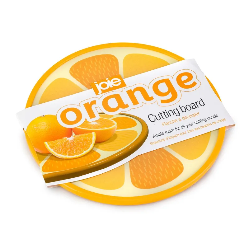 Joie MSC Schneidebrett Frucht aus Kunststoff, beidseitig verwendbar, Beige|orange, – Produktbild 1 von 2