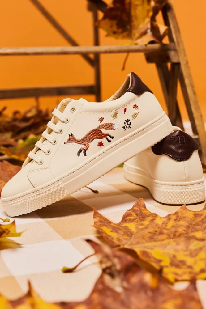 Minuit Sur Terre Minuit Sur Terre Damen vegan Sneaker Bellecombe Renard Weiß, Braun, – Produktbild 2 von 2