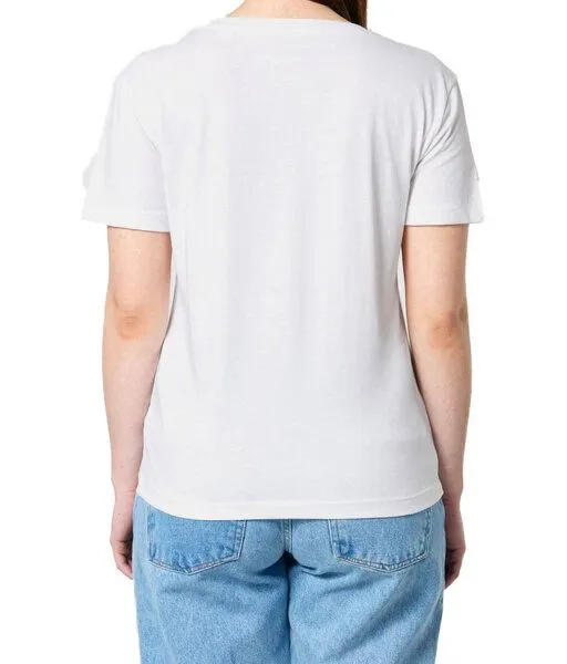 YTWOO YTWOO Damen-Scoop-Neck-T-Shirt aus Bio-Baumwolle, Weiß, – Produktbild 3 von 4