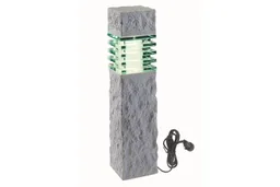 woodstore24 Wege-/Ambiente-Leuchte WEGA, Granitoptik hellgrau, 405 (H) x 105 (B) x 105 (T) mm, 3 Watt – Produktbild 1 von 1