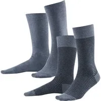 Living Crafts LIVING CRAFTS - Unisex Socken, 2er-Pack - Blau (98% Bio-Baumwolle; 2% Elasthan), Nachhaltige Mode, Bio Bekleidung, Blau, – Produktbild 1 von 4