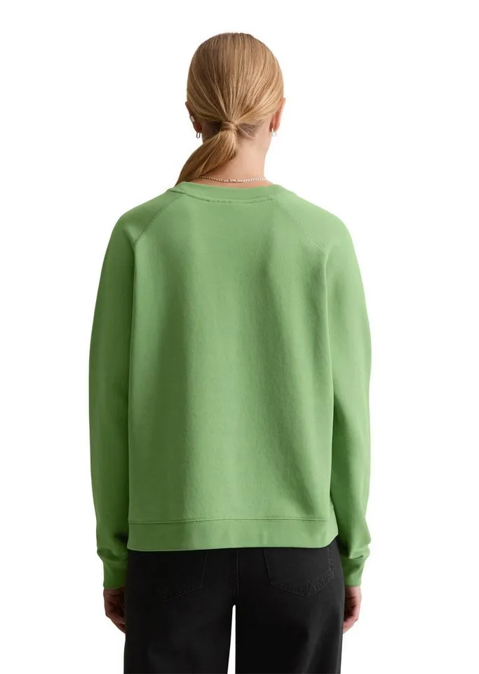Marc O'Polo DENIM Sweatshirt relaxed fit, aus Organic Cotton, mit Schlitzen an der Seitennaht, Lila, – Produktbild 2 von 5