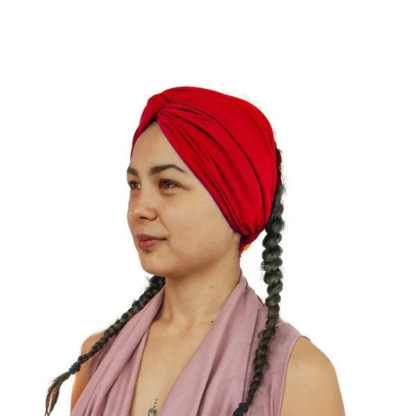 körber mode körber mode breites Haarband Modal super weich Twist gerafftes Stirnband Frühjahr Sommer Jersey, Rot, – Produktbild 1 von 1
