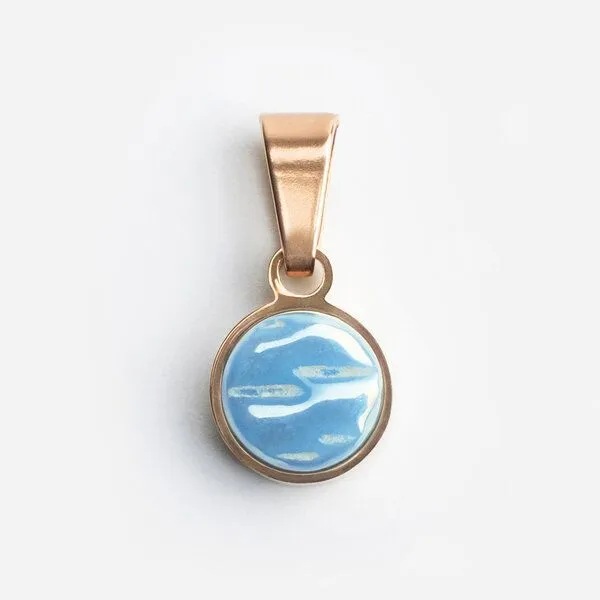 ALEXASCHA ALEXASCHA Kettenanhänger aus Glas | Mix & Match Charms, Azurblau, – Produktbild 1 von 4
