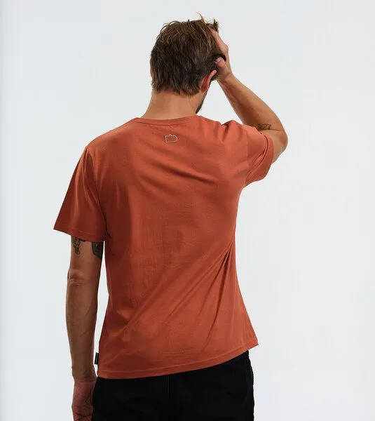 Gary Mash GARY MASH Shirt Quadratwurzel groß aus Biobaumwolle, Ziegel, – Produktbild 4 von 4