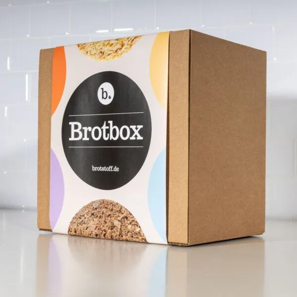 brotstoff brotstoff Geschenkset - Box mit Brotbackmischung im Glas + Nachfüllpaket + 4 x Probierpaketen – Produktbild 2 von 4