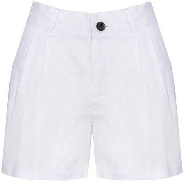 Greenspired Greenspired Damen Short aus 100 % Leinen, Weiss, – Produktbild 1 von 2