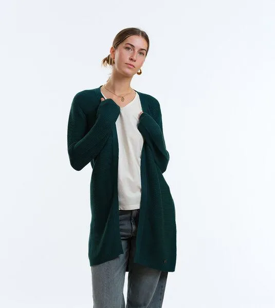 Gary Mash GARY MASH Long-Cardigan Alamo aus Biobaumwolle, Dunkelgrün (grün), – Produktbild 1 von 4