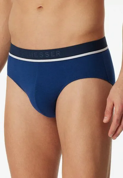 Schiesser Schiesser 3er Pack Herren Slips Webgummibund Biobaumwolle 95/5, Multicolour 2, – Produktbild 4 von 4
