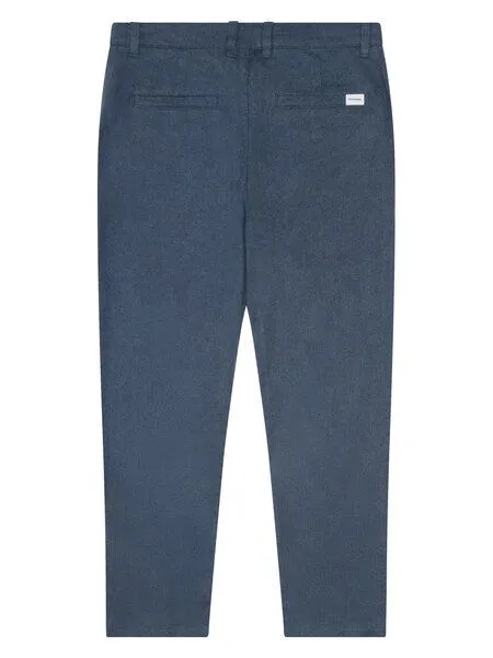 KnowledgeCotton Apparel KnowledgeCotton Apparel Chino-Hose Chuck regular flannel pants, Vintage indigo, – Produktbild 2 von 3
