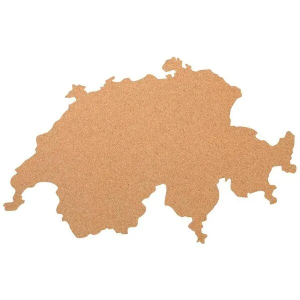 Kork-Deko Kork-Deko Schweiz als Pinnwand aus Kork XXL ca. 80x50 cm – Produktbild 1 von 2