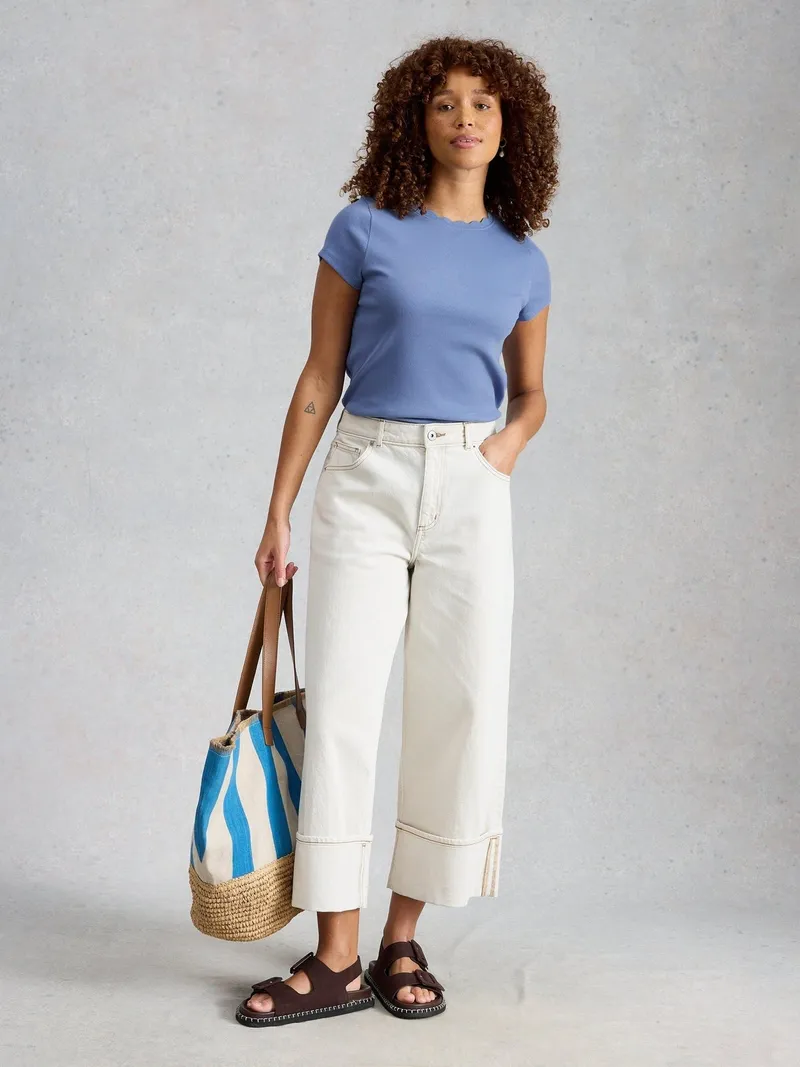 White Stuff T-Shirt Aida - 46, Mittelblau, – Produktbild 2 von 4