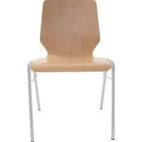 Besucherstuhl "A2" Buche, Gestell silber, Steg – Produktbild 1 von 1
