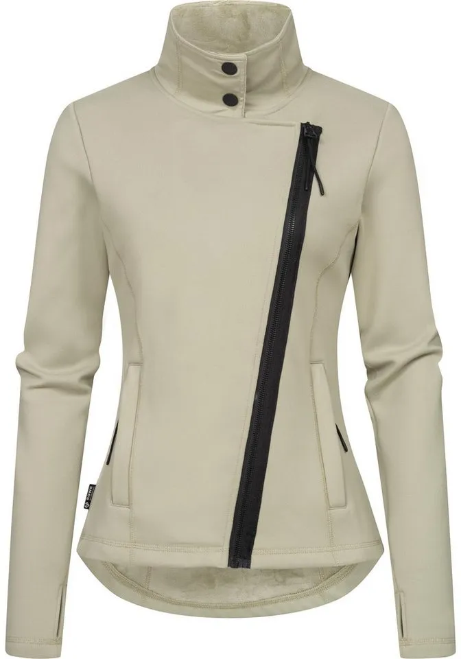 ragwear ragwear Sweatjacke Saskie Modische Damen Kapuzenjacke mit kuschlig weichem Innenfutter, Gelb|grün, – Produktbild 5 von 5