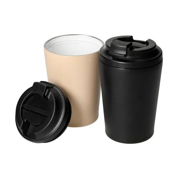 elasto elasto Keramikbeschichteter Kaffeebecher 360 ml aus Edelstahl, Beige, – Produktbild 4 von 5