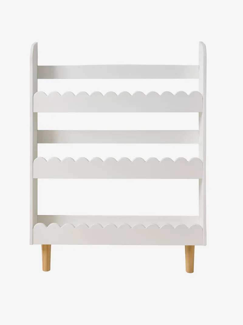 Vertbaudet Schmales Wand-Bücherregal FESTON mit Füßen, Weiß, – Produktbild 3 von 3