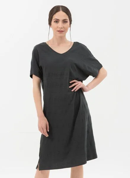 ORGANICATION ORGANICATION Jerseykleid aus Bio-Baumwolle, Onyx, – Produktbild 1 von 4