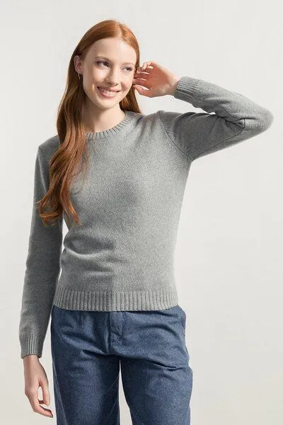 Rifò - Circular Fashion Made in Italy Rifò - Circular Fashion Made in Italy Damenpullover Laura aus recycelter Wolle, Grau, – Produktbild 1 von 4