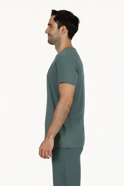 Renegade Guru Renegade Guru Herren Yoga Shirt Namaste, Forest (grün), – Produktbild 3 von 5