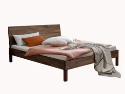 Massivholzbett "Lunara" | Buche mokka | 140x200 cm | Winkel | durchgehend – Produktbild 1 von 1