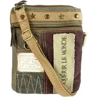 Sunsa Sunsa Vintage Umhängetasche. Kleine Patchwork Crossover Canvas Tasche – Produktbild 1 von 1