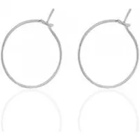 ELEKTROPULLI Feine Creolen in 15mm von Elektropulli, Silber, – Produktbild 1 von 1