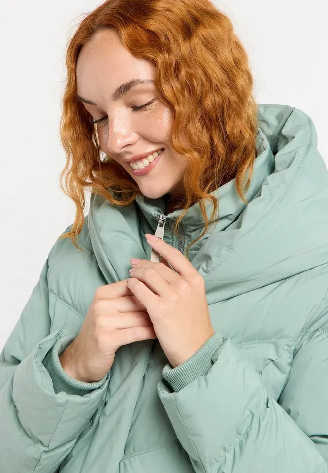 ragwear ragwear Steppmantel NATALKA verdeckter Reißverschluss, Grün, – Produktbild 4 von 4