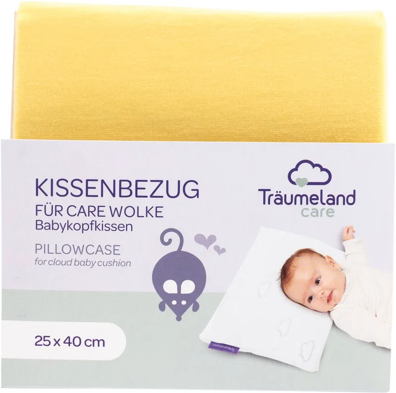 Träumeland Träumeland Babykissen Kissenbezug für WOLKE Babykopfkissen, Gelb, – Produktbild 1 von 4