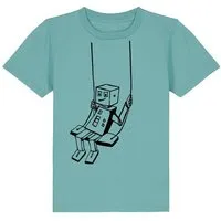 päfjes päfjes Rocco Roboter schaukelt für sein Leben gern - Fair Wear Bio Kinder T-Shirt – Produktbild 1 von 1