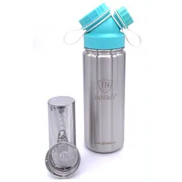 JN JuNiki's JN JuNiki's Frühlingsedition | JuNiki´s® Trinkflasche isoliert türkis + Teefilter – Produktbild 1 von 1