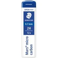 Staedtler STAEDTLER Ersatzminen für Druckbleistifte "Mars micro carbon" Ø 0,7 mm, 12 Stk., 2H – Produktbild 1 von 1