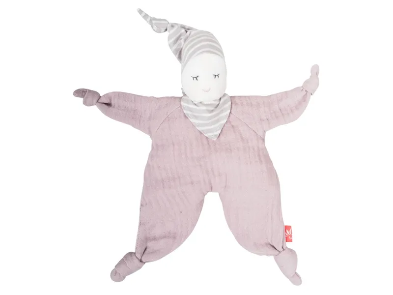Kikadu Kikadu Baby Puppe und Schnuffeltuch Bio-Baumwolle Maße 22 x 13 x 5 cm, Rosa, – Produktbild 1 von 1