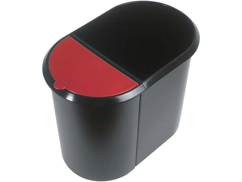 Helit Helit Abfall-Sortiersystem "Duo" mit Deckel rot, 20 l + 9 l – Produktbild 2 von 3