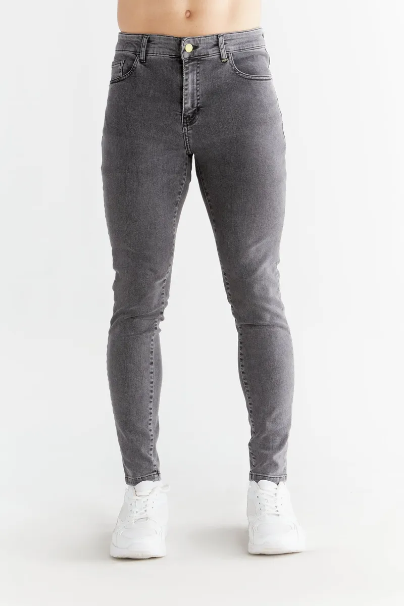 Evermind Evermind Herren vegan Jeans Stretch Skinny Fit Eisengrau, Grau, – Produktbild 2 von 2