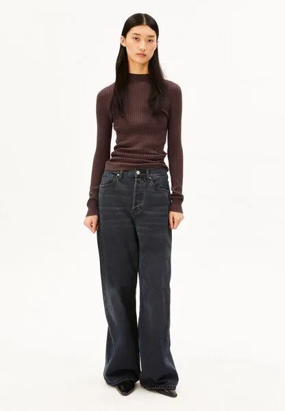 ARMEDANGELS ARMEDANGELS ALAANIA Damen Pullover Slim Fit aus Bio-Baumwolle, Claystone, – Produktbild 4 von 4