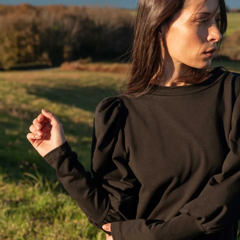 WiDDA Widda Damen vegan Pullover Koile Schwarz, Schwarz, – Produktbild 1 von 2