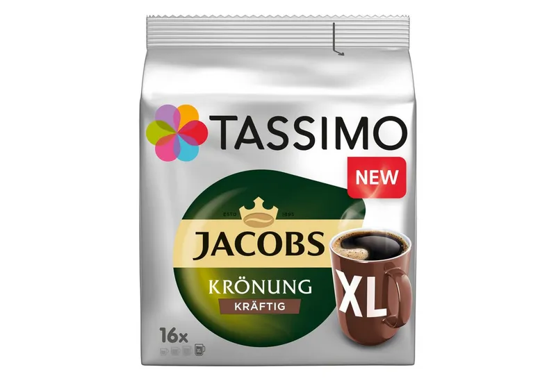 Tassimo Tassimo Kaffee Kapseln Jacobs Krönung Kräftig XL T Discs 5x16 = 80 Getränke, (Packung, 5er Pack) – Produktbild 2 von 5